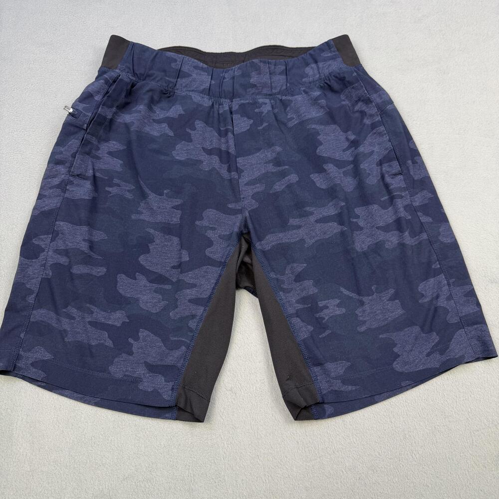 Lululemon Shorts Mens 30 Blue Camo 9 Inseam Athletic Running Training Gym